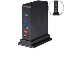 Sabrent 7 Port USB 3.0 HUB + 2 Charging Ports with 12V/4A Power Adapter [Black] (HB-U930)