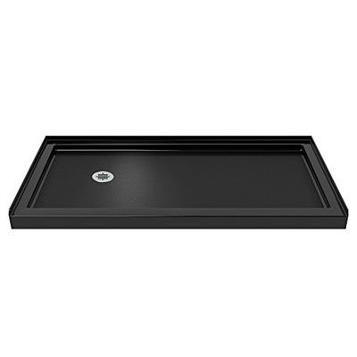 DreamLine SlimLine 36 in. D x 60 in. W x 2 3/4 in. H Left Drain Single Threshold Shower Base in Blac