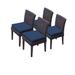 4 Venice Armless Dining Chairs in Navy - TK Classics Tkc094B-Adc-2X-C-Navy