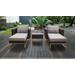 Amalfi 5 Piece Outdoor Wicker Patio Furniture Set 05b in Ash - TK Classics Amalfi-05B-Gld-Ash