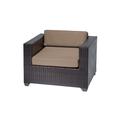 Belle 4 Piece Outdoor Wicker Patio Furniture Set 04a in Navy - TK Classics Belle-04A-Navy