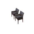 2 Belle Dining Chairs w/ Arms in Black - TK Classics Belle-Tkc097B-Dc-C-Black