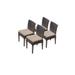 4 Belle Armless Dining Chairs in Wheat - TK Classics Belle-Tkc090B-Adc-2X-C-Wheat