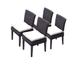 4 Venice Armless Dining Chairs in Sail White - TK Classics Tkc094B-Adc-2X-C-White