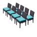 8 Venice Armless Dining Chairs in Aruba - TK Classics Tkc094B-Adc-4X-C-Aruba