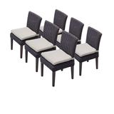 6 Venice Armless Dining Chairs in Beige - TK Classics Tkc094B-Adc-3X-C-Beige