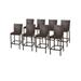 8 Barbados Barstools w/ Back in Espresso - TK Classics Barbados-Tkc202B-Bs-4X