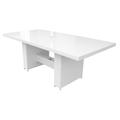 Miami Rectangular Outdoor Patio Dining Table in Sail White - TK Classics Miami-Dtrec-Dining-Table