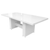 Miami Rectangular Outdoor Patio Dining Table in Sail White - TK Classics Miami-Dtrec-Dining-Table