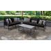 Lexington 6 Piece Outdoor Aluminum Patio Furniture Set 06m in Black - TK Classics Lexington-06M-Black