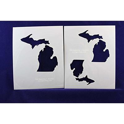 State of Michigan 2 pc Stencil Set - 4", 5", and 6"