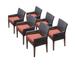 6 Napa Dining Chairs w/ Arms in Tangerine - TK Classics Tkc097B-Dc-3X-C-Tangerine