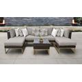 Amalfi 7 Piece Outdoor Wicker Patio Furniture Set 07a in Beige - TK Classics Amalfi-07A-Gld-Beige