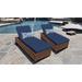 Laguna Chaise Set of 2 Outdoor Wicker Patio Furniture in Navy - TK Classics Laguna-2X-Navy