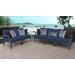 Lexington 5 Piece Outdoor Aluminum Patio Furniture Set 05a in Navy - TK Classics Lexington-05A-Navy