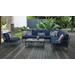 Lexington 8 Piece Outdoor Aluminum Patio Furniture Set 08d in Navy - TK Classics Lexington-08D-Navy