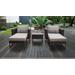 Amalfi 5 Piece Outdoor Wicker Patio Furniture Set 05b in Ash - TK Classics Amalfi-05B-Brn-Ash