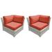 Fairmont Corner Sofa 2 Per Box in Tangerine - TK Classics Tkc045B-Cs-Db-Tangerine
