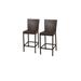 2 Belle Barstools w/ Back in Espresso - TK Classics Belle-Tkc202B-Bs