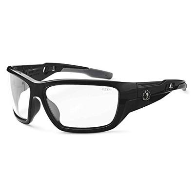 Ergodyne Skullerz Baldr Anti-Fog Safety Glasses- Black Frame, Clear Lens