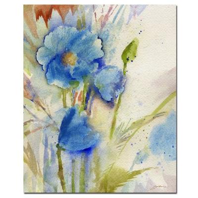 Magical Blue Poppy by Sheila Golden, 18x24 inches Canvas Wall Art