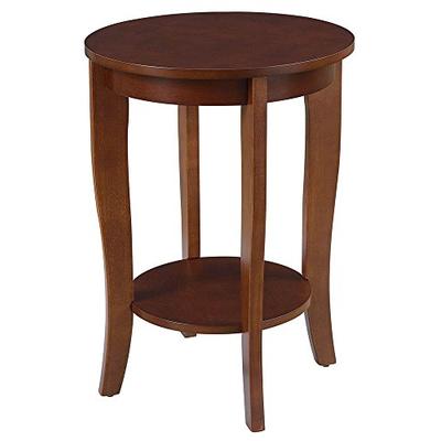 Convenience Concepts American Heritage Round End Table in Mahogany