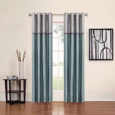 Eclipse 14704052063BLU Arno 52-Inch by 63-Inch Thermal Blackout Single Window Curtain Panel, Blue