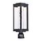 Maxim 55900WGBK Salon LED 1-Light Outdoor Post, Black Finish, Water Glass Glass, PCB LED Bulb , 40W