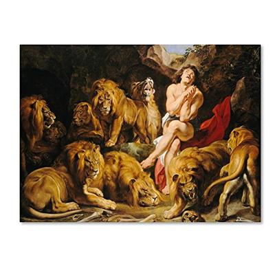 Trademark Fine Art Daniel In The Lions Den by Peter Paul Rubens, 24x32-Inch Canvas Wall Art