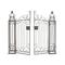 Deco 79 41391 Large Traditional Brown Metal Garden Gate with Latch & Ornate Scrollwor, 64