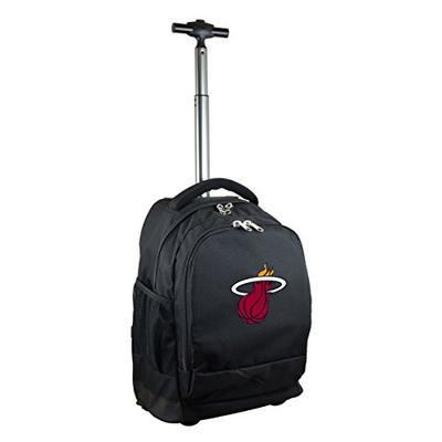 NBA Miami Heat Expedition Wheeled Backpack, 19-inches, Black