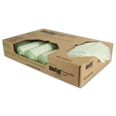 HERITAGE BAG Biotuf Liner 34X38 32 Gal Lldpe Grn 1Mil, 100 CS