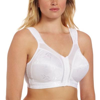 Playtex Women's Plus Size Front-Close Bra with Flex Back #4695B, White