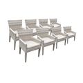 8 Fairmont Dining Chairs w/ Arms in Beige - TK Classics Tkc245B-Dc-4X-C-Beige