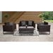 Amalfi 5 Piece Outdoor Wicker Patio Furniture Set 05c in Black - TK Classics Amalfi-05C-Brn-Black