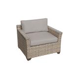 Monterey 4 Piece Outdoor Wicker Patio Furniture Set 04a in Sail White - TK Classics Monterey-04A-White