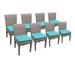 8 Oasis Armless Dining Chairs in Aruba - TK Classics Tkc290B-Adc-4X-C-Aruba