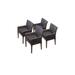 4 Barbados Dining Chairs w/ Arms in Black - TK Classics Barbados-Tkc097B-Dc-2X-C-Black