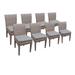 8 Oasis Armless Dining Chairs in Grey - TK Classics Tkc290B-Adc-4X-C