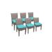 6 Monterey Armless Dining Chairs in Aruba - TK Classics Monterey-Tkc290B-Adc-3X-C-Aruba