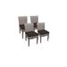 4 Florence Armless Dining Chairs in Black - TK Classics Florence-Tkc290B-Adc-2X-C-Black