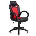 SONGMICS Racing Stuhl Bürostuhl Gaming Stuhl Chefsessel Drehstuhl PU, schwarz-rot, OBG56BR, 70*66.5*（107-117）