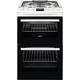 Zanussi 55cm Double Oven Gas Cooker with Catalytic Liners - White