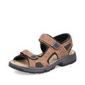 Rieker Herren Klassische Sandalen 26156, Männer Sandalen,offene Schuhe,Strandschuhe,Sandaletten,klettsandalen,bequem,braun Kombi (25),41 EU / 7.5 UK