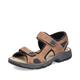 Rieker Herren Klassische Sandalen 26156, Männer Sandalen,offene Schuhe,Strandschuhe,Sandaletten,klettsandalen,bequem,braun Kombi (25),44 EU / 9.5 UK