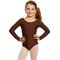 Leveret Girls Leotard Basic Long Sleeve Ballet Dance Brown Leotard Kids & Toddler Shirt Toddler (2-4