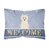 Caroline's Treasures BB5623PW1216 Westie Welcome Canvas Fabric Decorative Pillow, 12H x16W, Multicol screenshot. Pillows directory of Bedding.