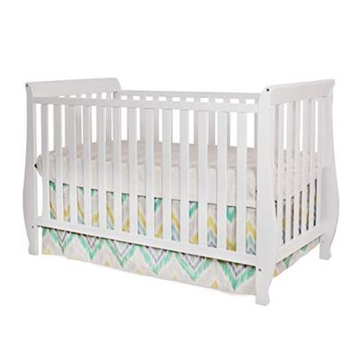 Athena Naomi 4 in 1 Crib with Toddler Rail, White