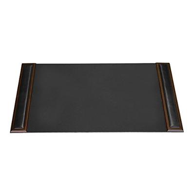 Dacasso Walnut and Leather Desk Pad with Side-rails,34 by 20 Inch