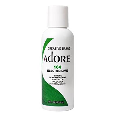 Adore Semi-Permanent Haircolor #164 Electric Lime 4 Ounce (118ml) (6 Pack)